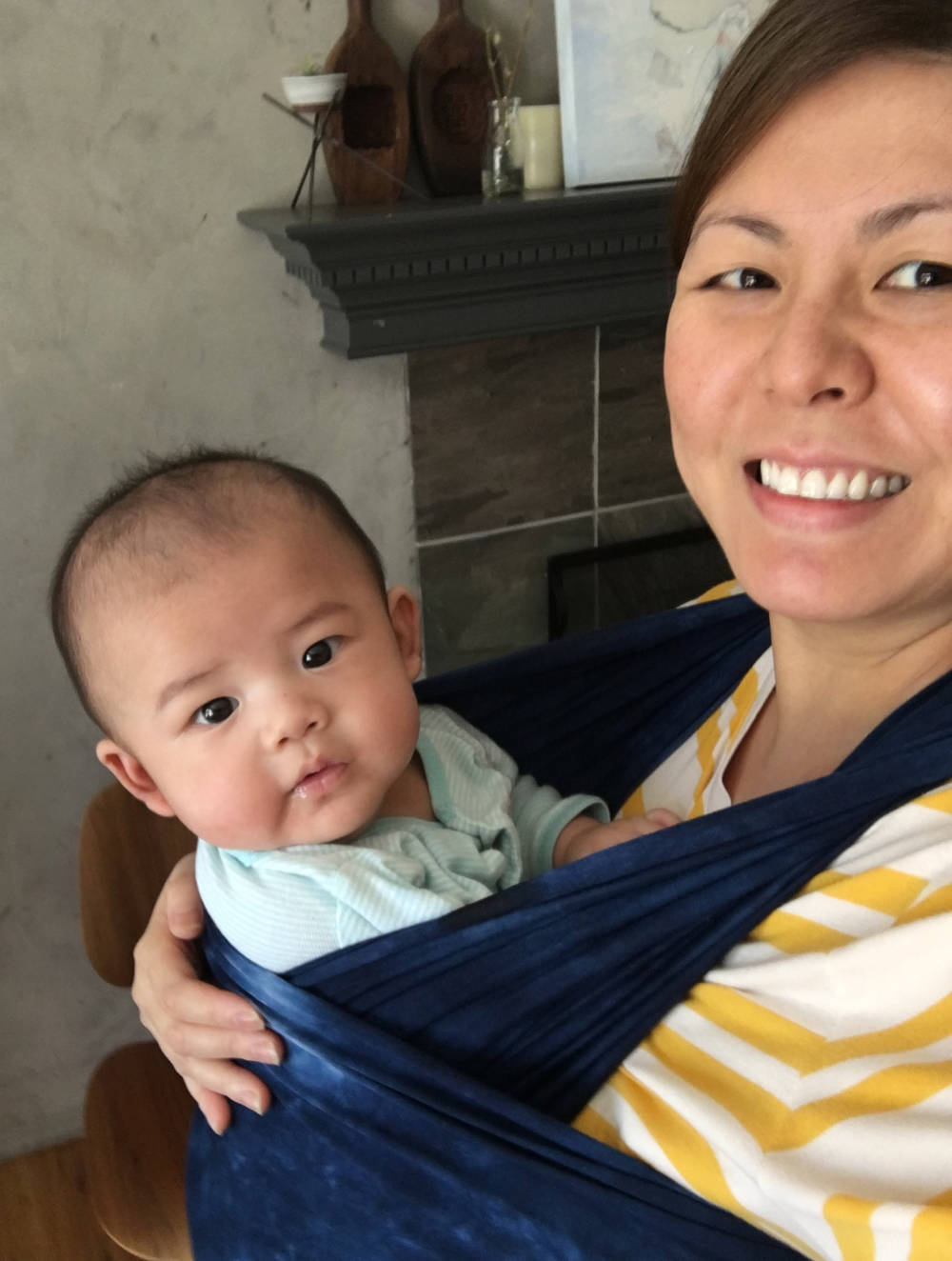 Lisa Hsieh as a new mom, with her son Greysen.