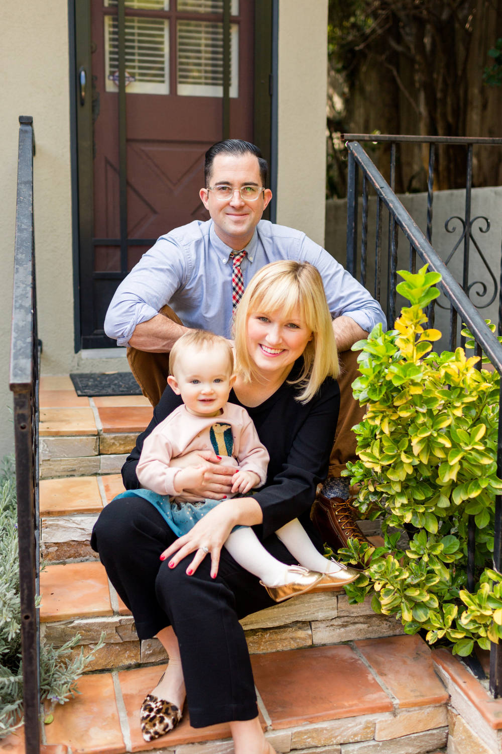 Allison Brennan, with her husband Sean, and daughter Pia. Photo: Stephanie Todaro