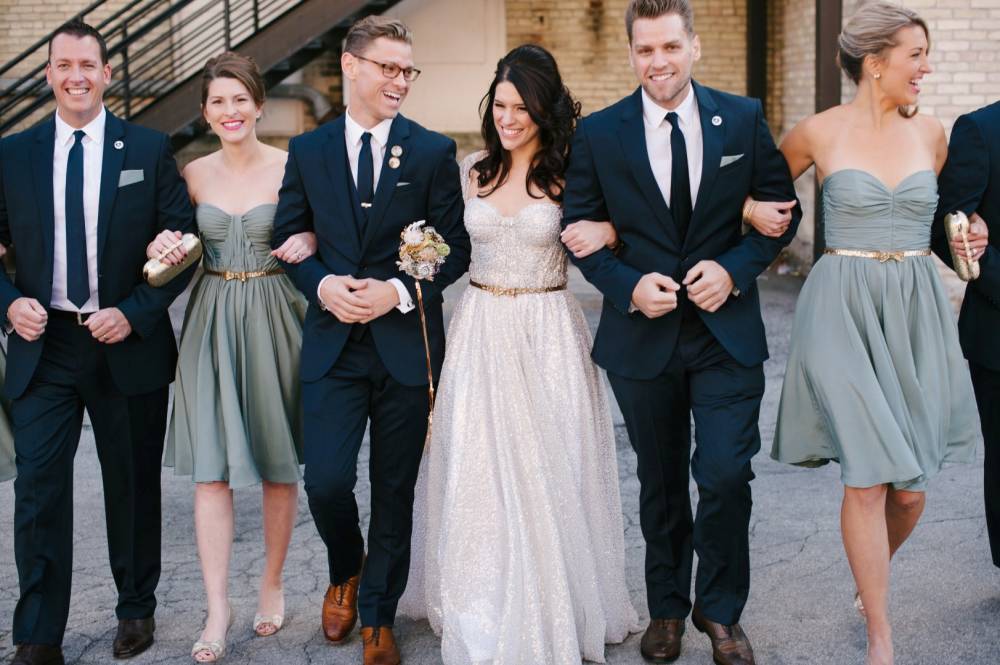 Amanda's wearing her own design on her wedding day. Photo: Jenna Kutcher