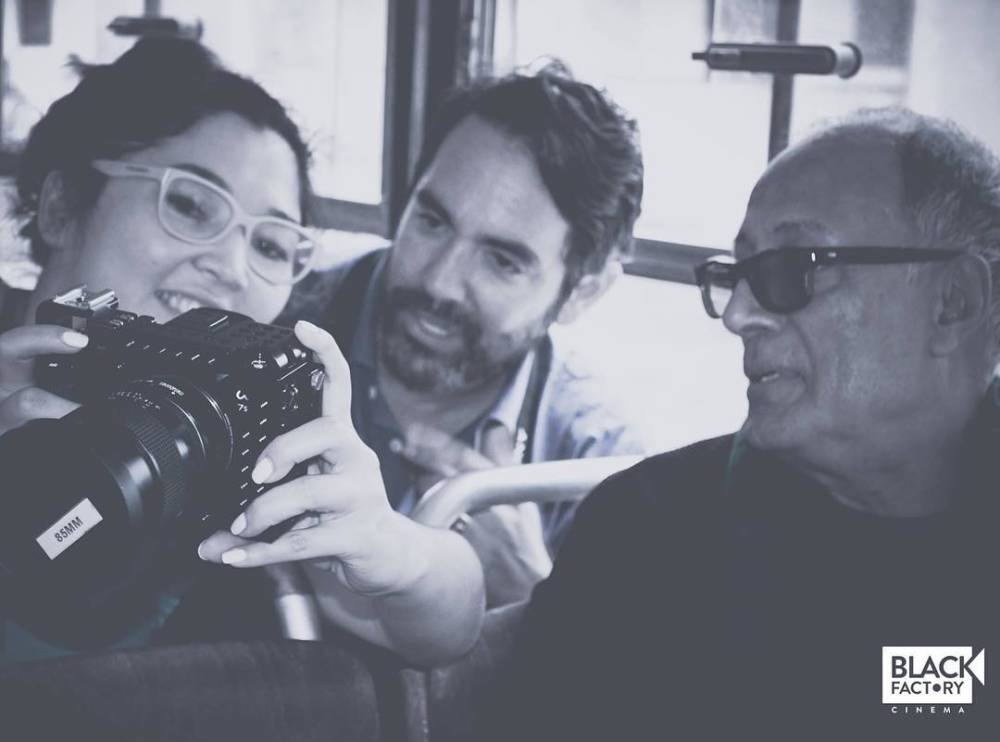 Sitora with Iranian filmmaker Abbas Kiarostami. 