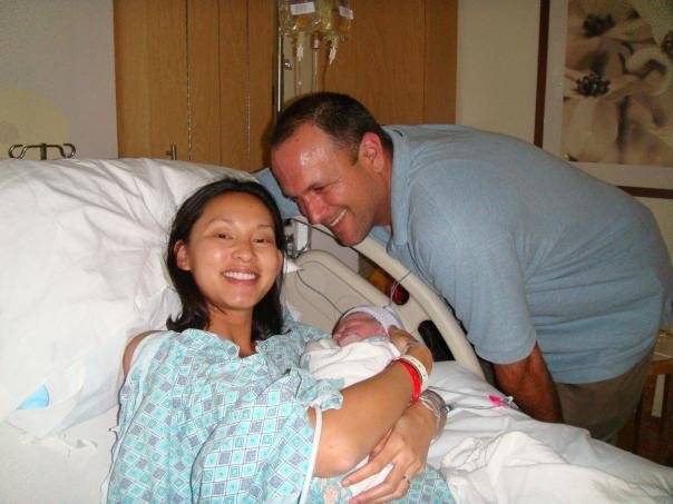 Joy and her husband welcome their daughter, Leilani into the world.