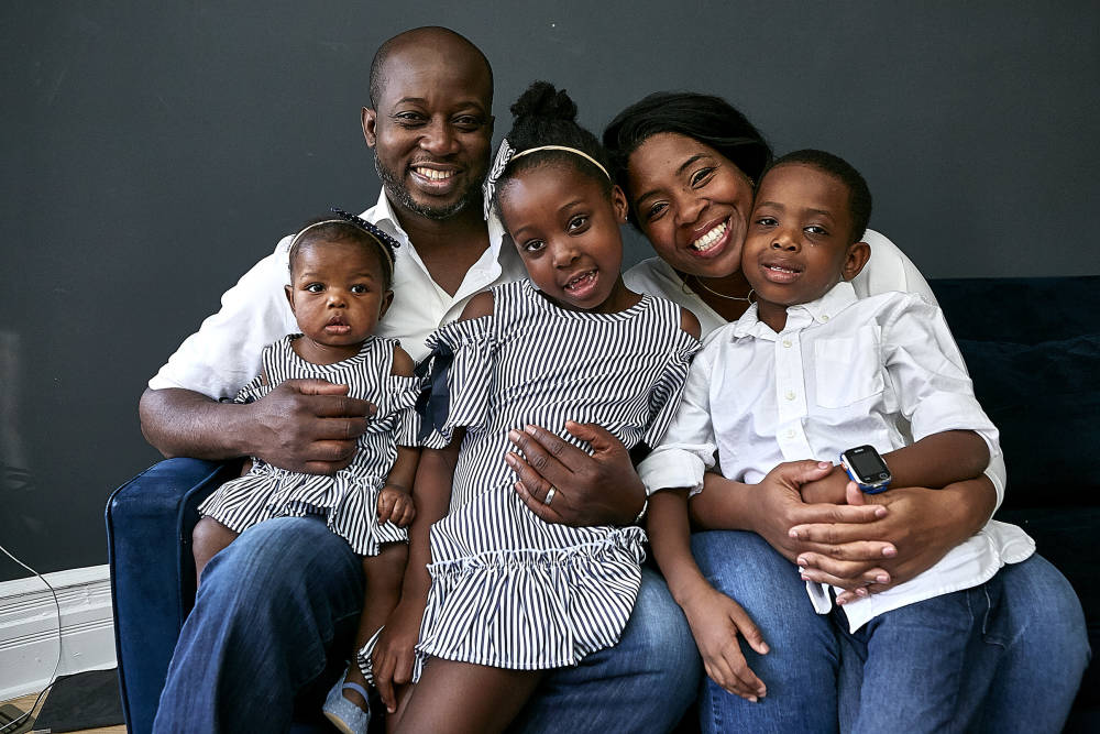 Christine Llewellyn Ohemeng with her husband Kwame and children Louisa, Tina and Gabriel. Photo: Sobitart Photography