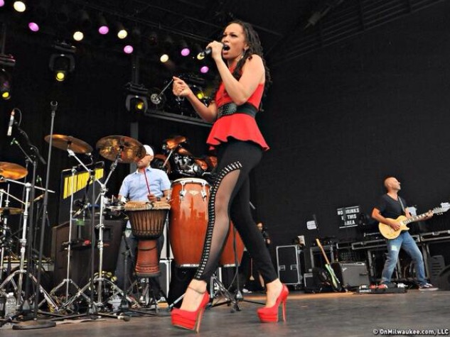Naima Adedapo on stage at Summerfest in Milwaukee.